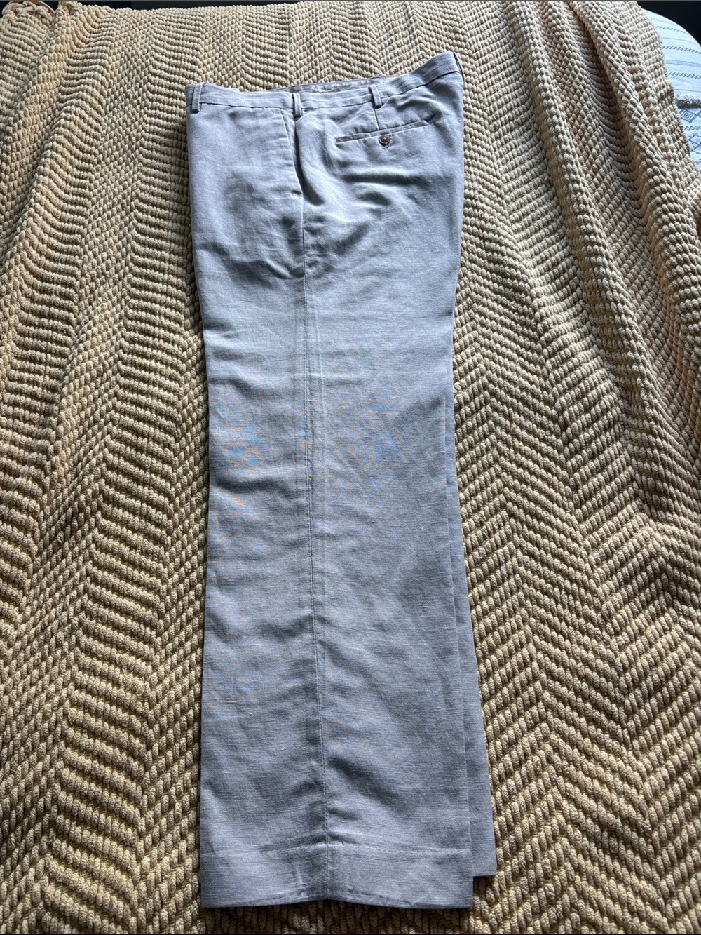 Cubavera Men's Light cream Dress Pants - Flat Front